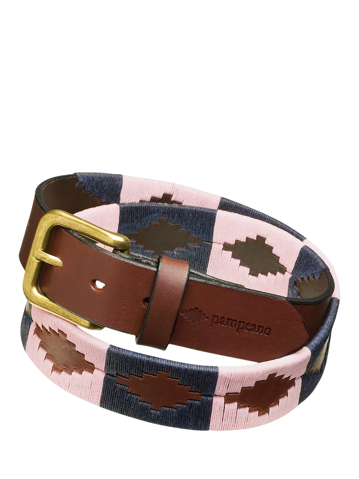 Pampeano Hermoso belt brown blue pink, UK version