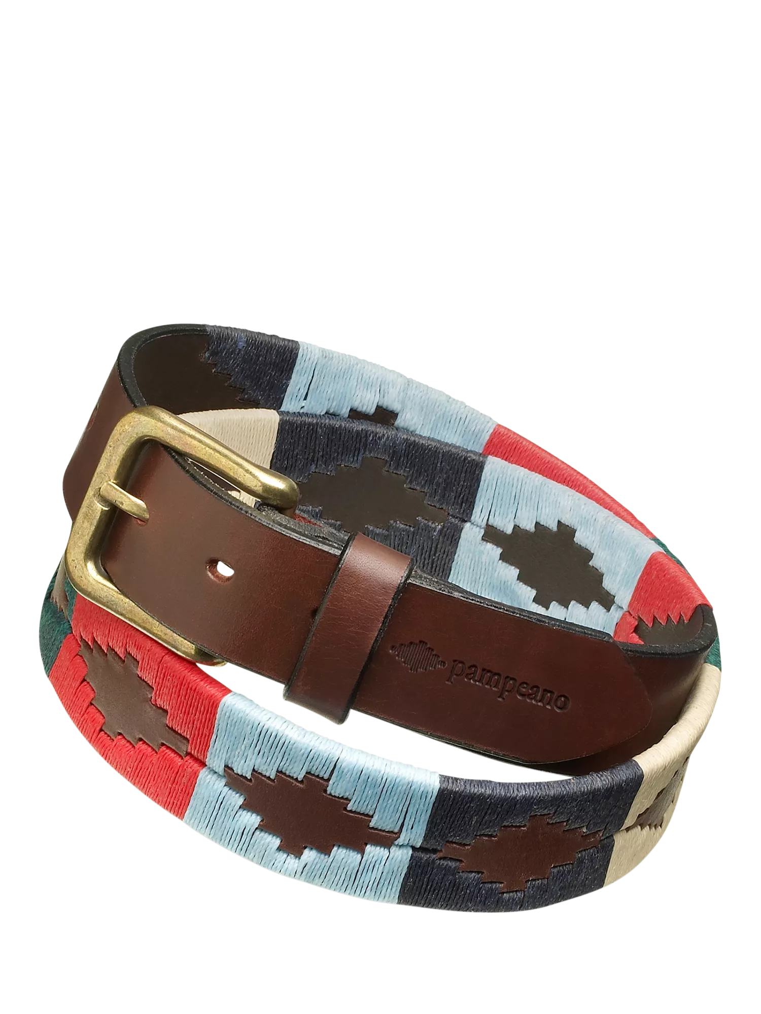 Pampeano multi leather belt brown/multi - British product