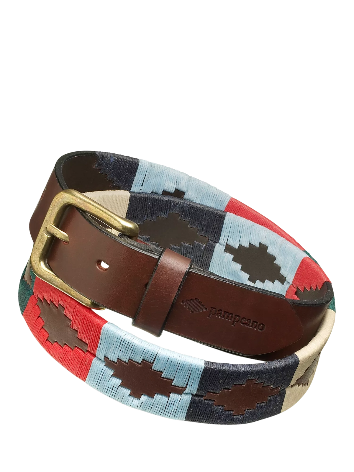 Pampeano multi leather belt brown/multi - British product
