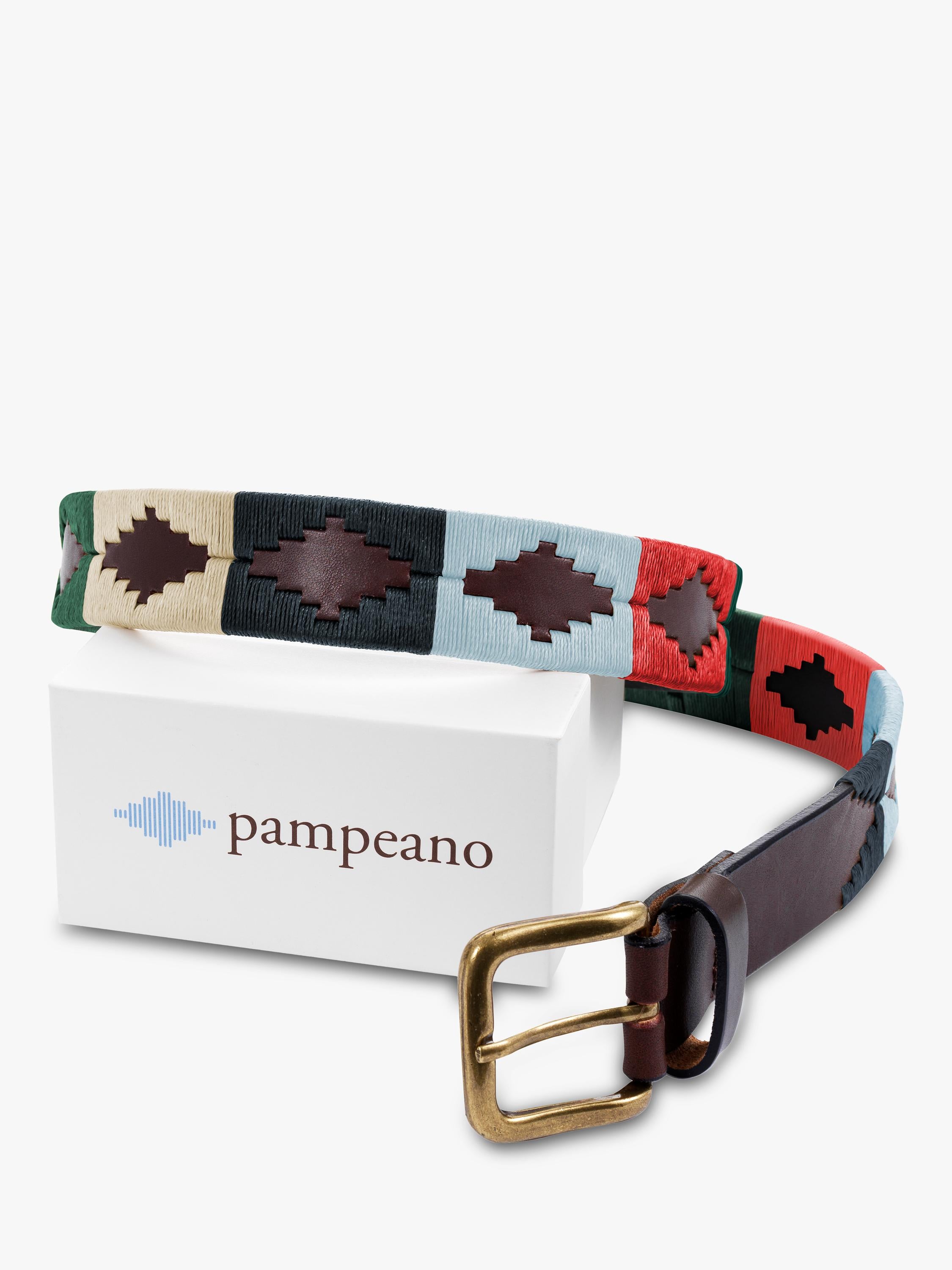 Pampeano multi leather belt brown/multi - British product