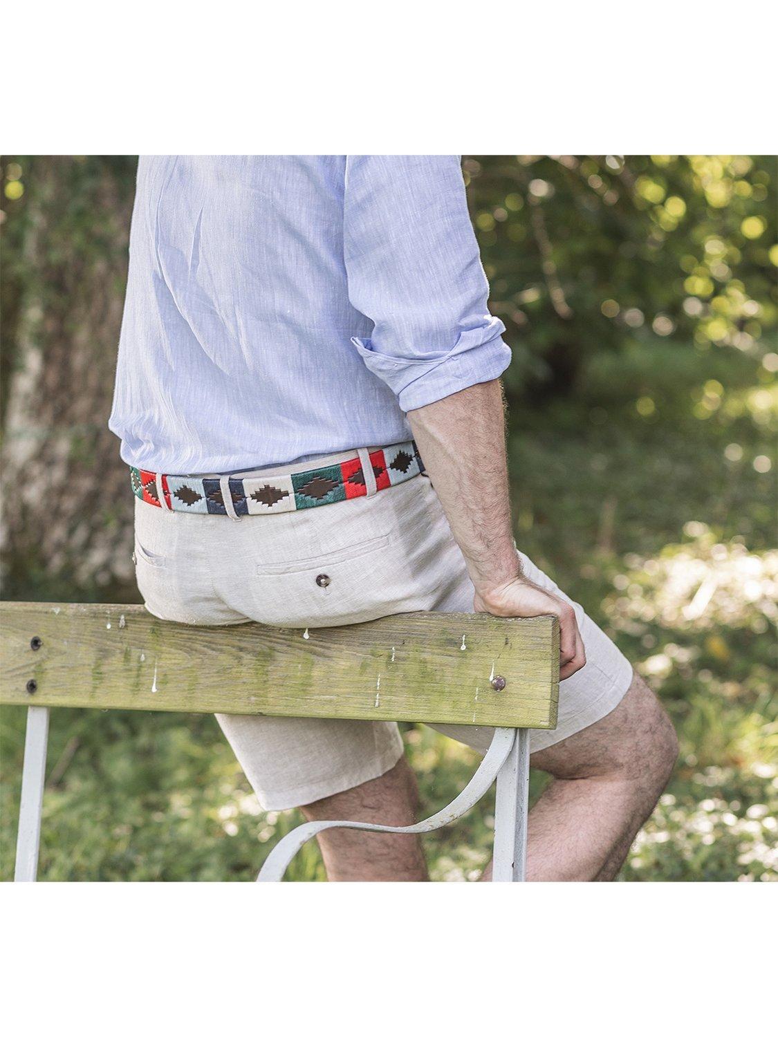 Pampeano multi leather belt brown/multi - British product