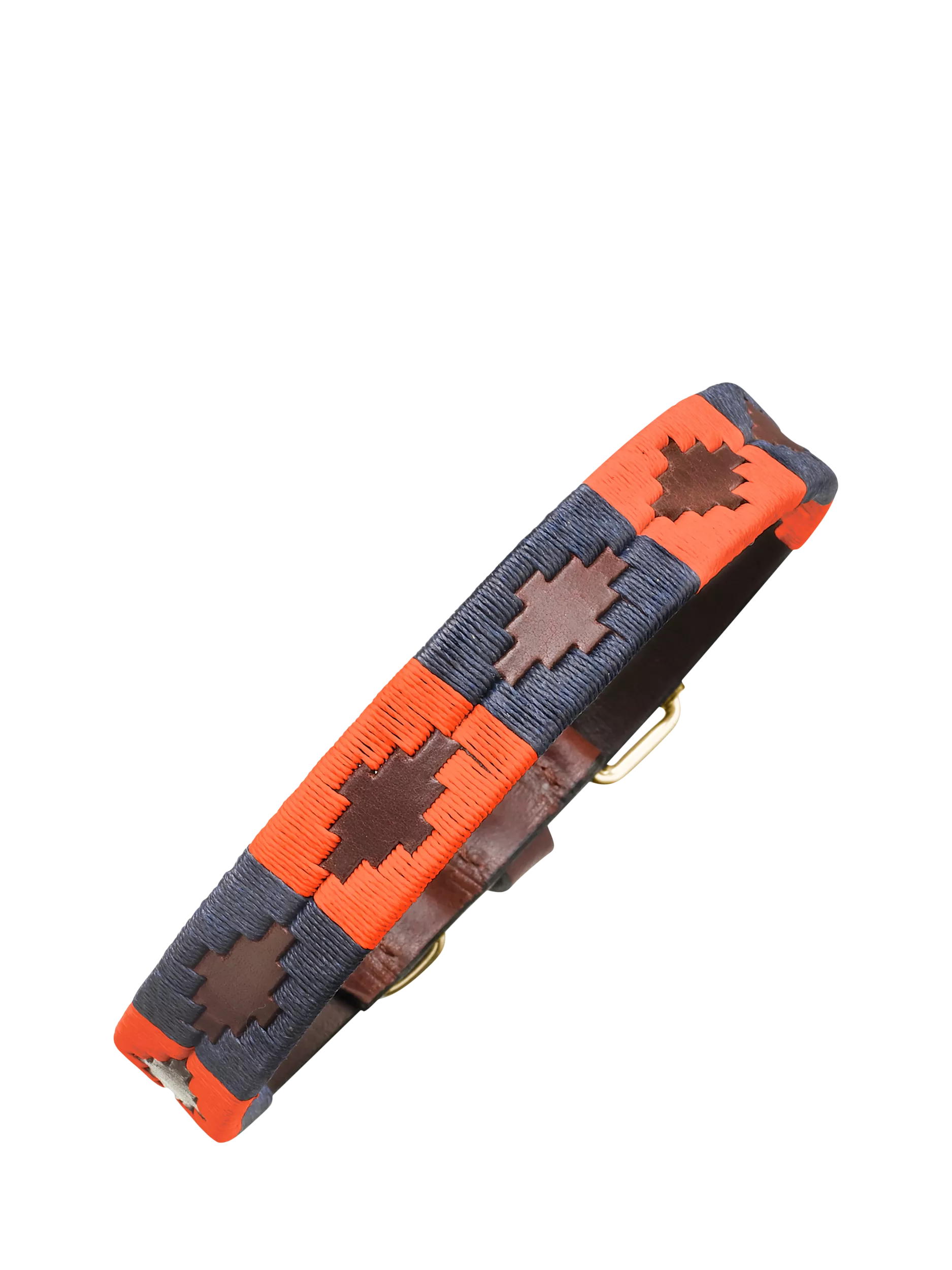 Pampeano Audaz handgenähtes Leder Hundehalsband Orange 35cm (Britische Marke)