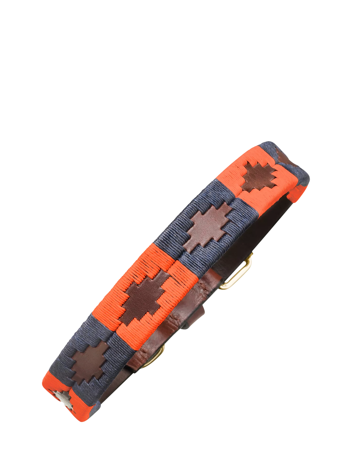 Pampeano Audaz handgenähtes Leder Hundehalsband Orange 35cm (Britische Marke)