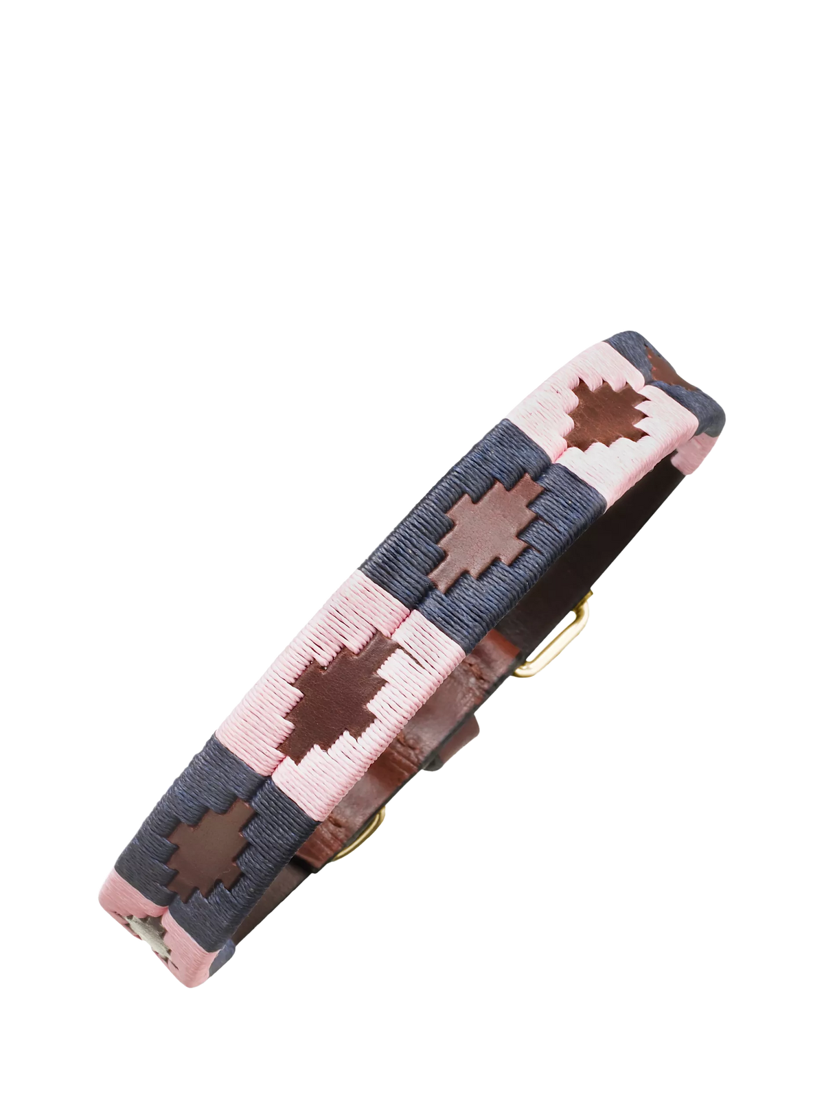 Pampeano Hermoso pink leather dog collar 35cm - British product