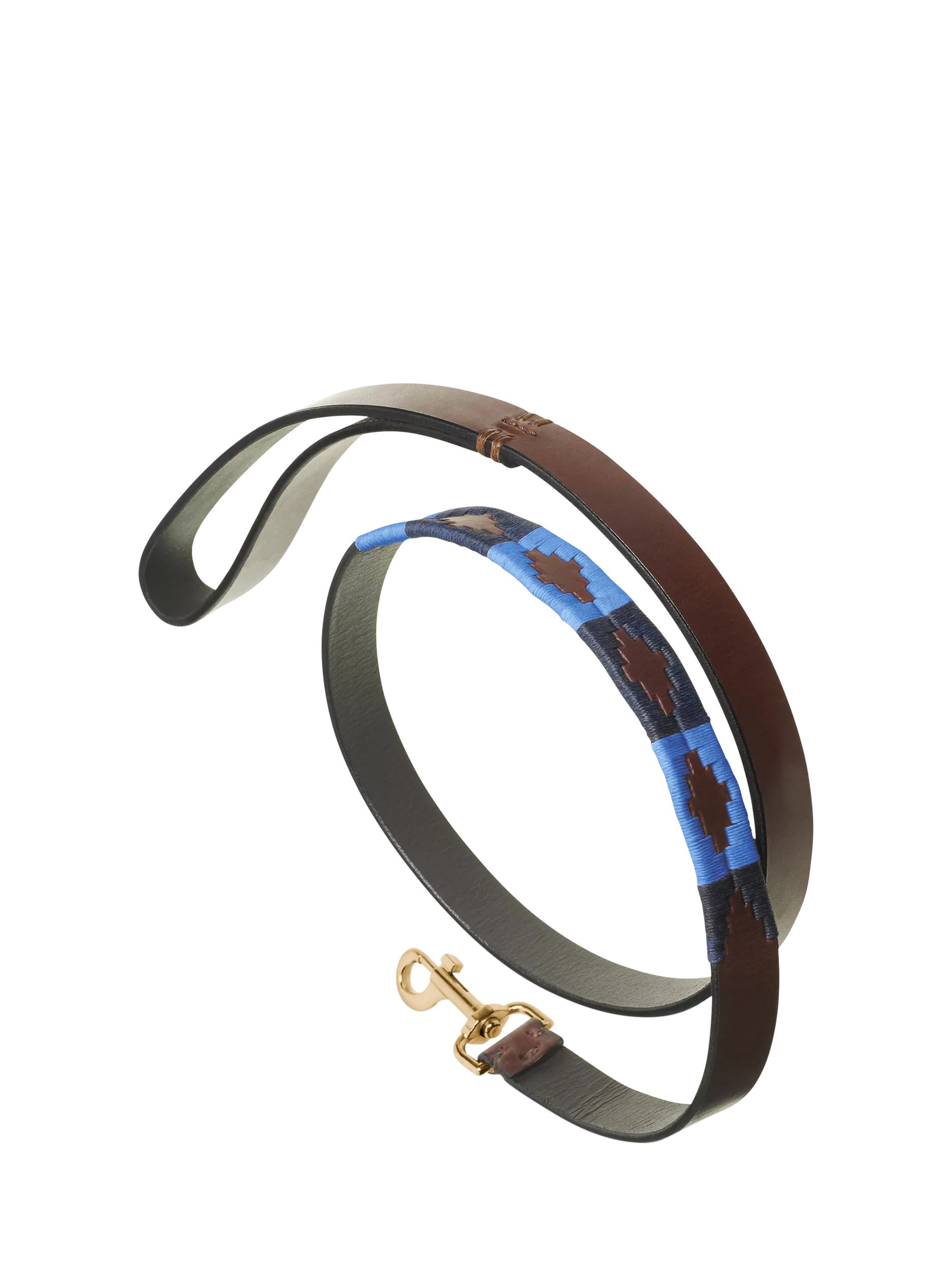 Pampeano Azules leather dog lead 115cm, UK version