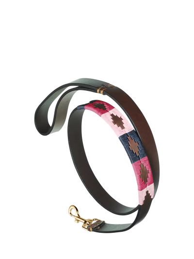 John Lewis Pampeano Petalo Leather Dog Lead, Pink/Blue, 115cm- Buy online at McGrocer