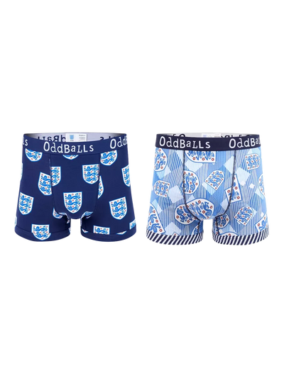 Patterned England Football Boxer Shorts, Pack of 2