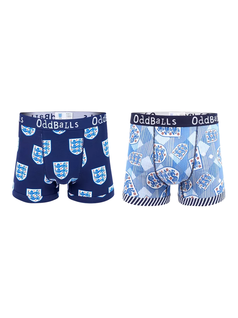 OddBalls England Football Boxer Shorts, Pack of 2, Patterned