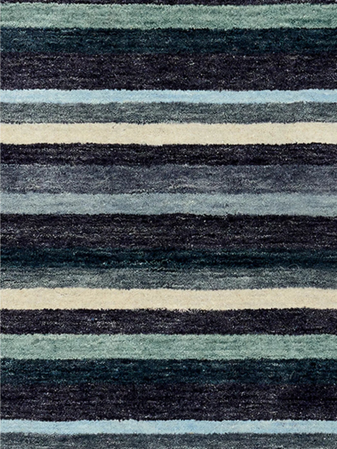 Gooch Luxury Spice Chilli Stripe Wool Rug - Blue L150 x W90cm