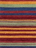 Gooch Luxury Spice Chilli Stripe Wool Rug - Red L180 x W120cm