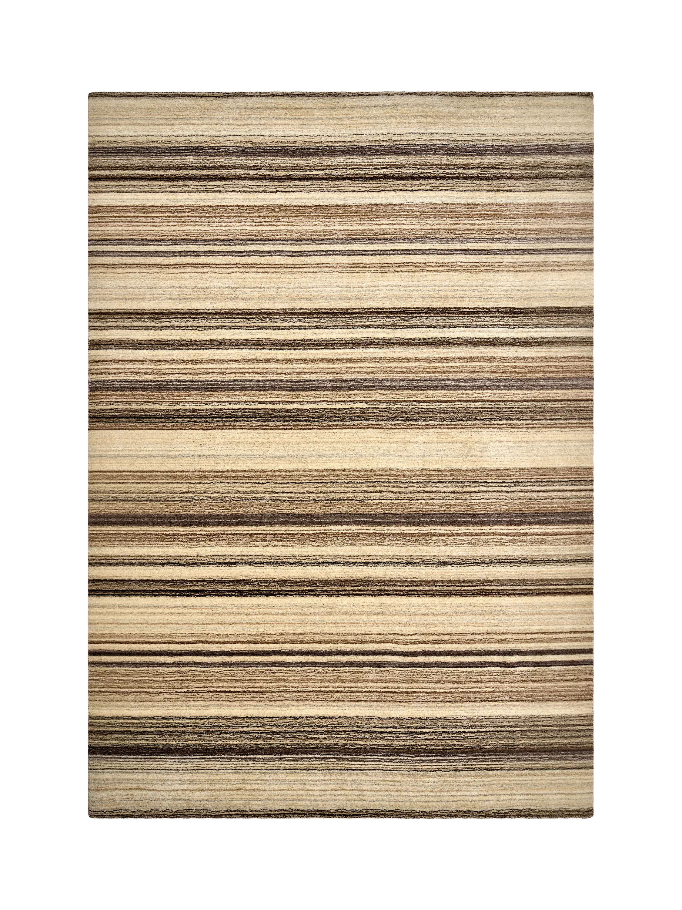 Gooch Luxury spice chilli stripe wool rug (British brand)