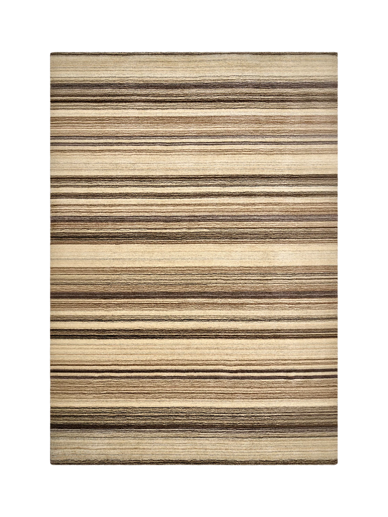 Gooch Luxury spice chilli stripe wool rug (British brand)