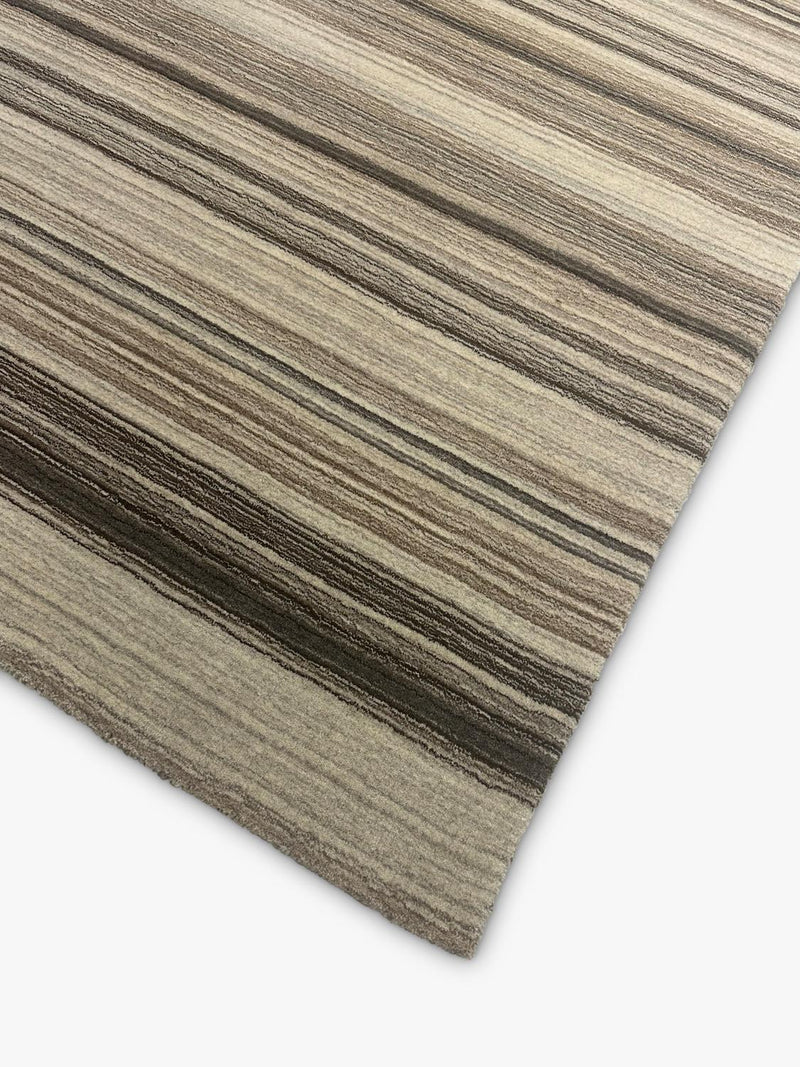 Gooch Luxury spice chilli stripe wool rug (British brand)