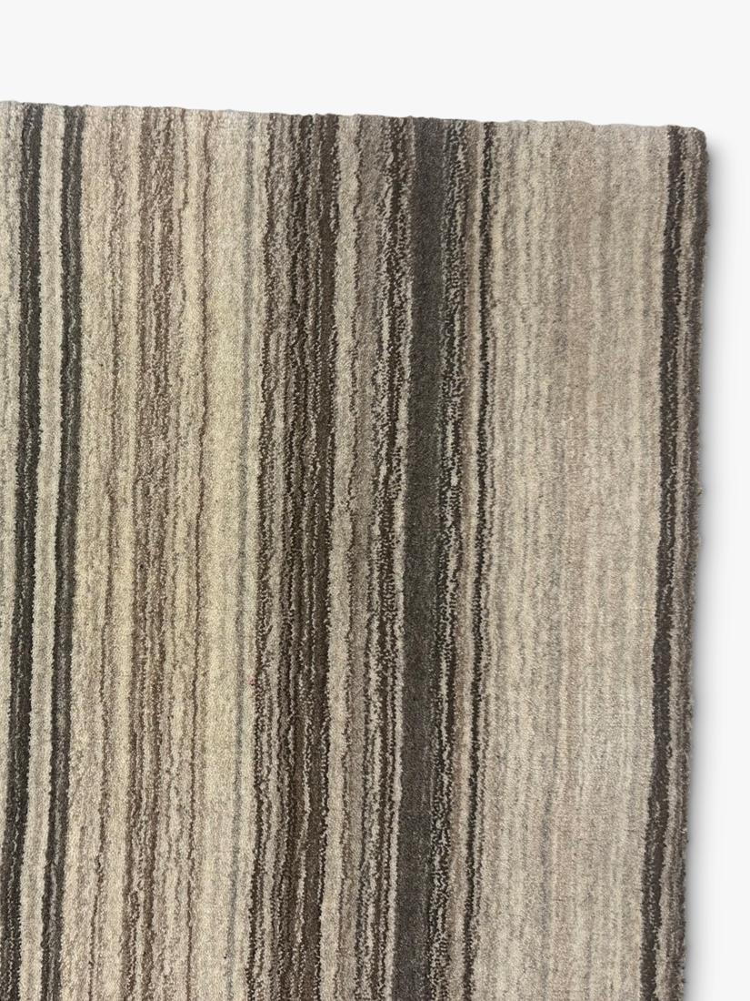 Gooch Luxury spice chilli stripe wool rug (British brand)