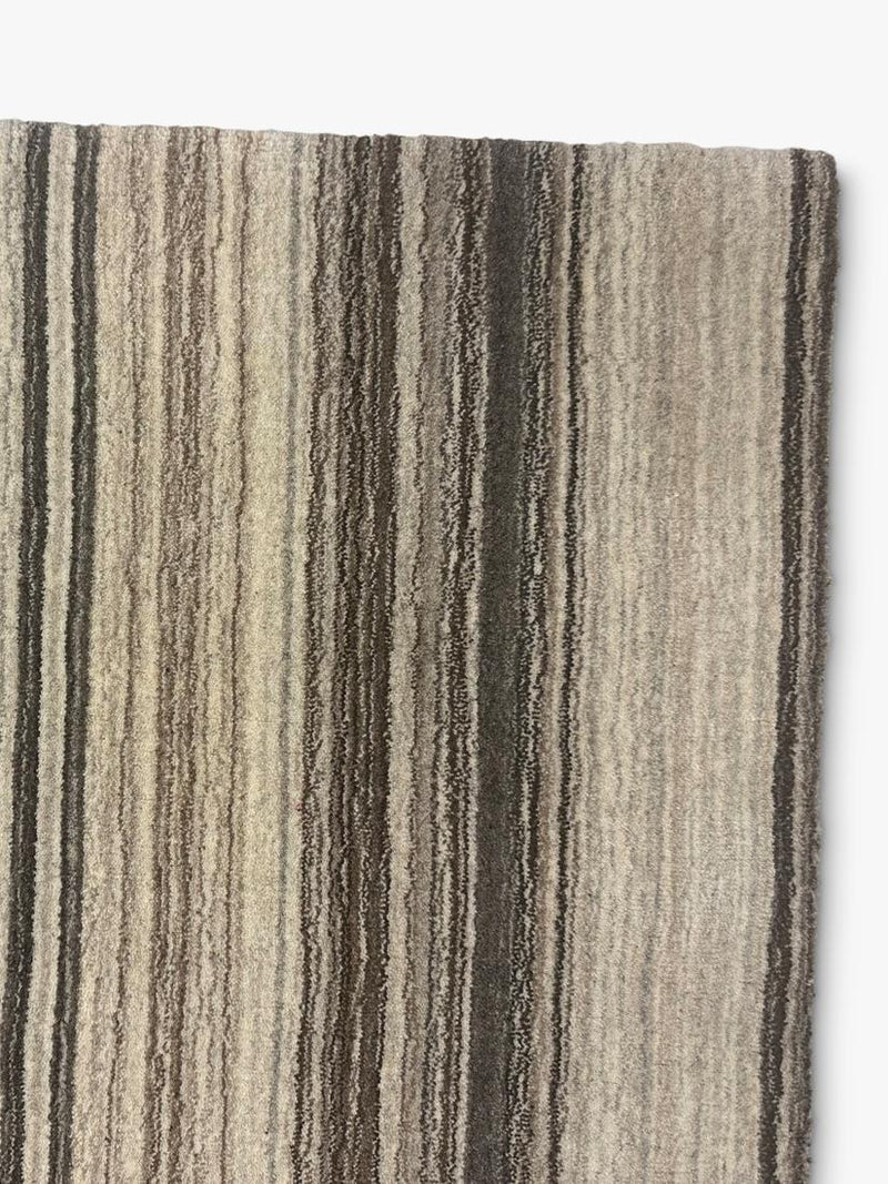 Gooch Luxury spice chilli stripe wool rug (British brand)