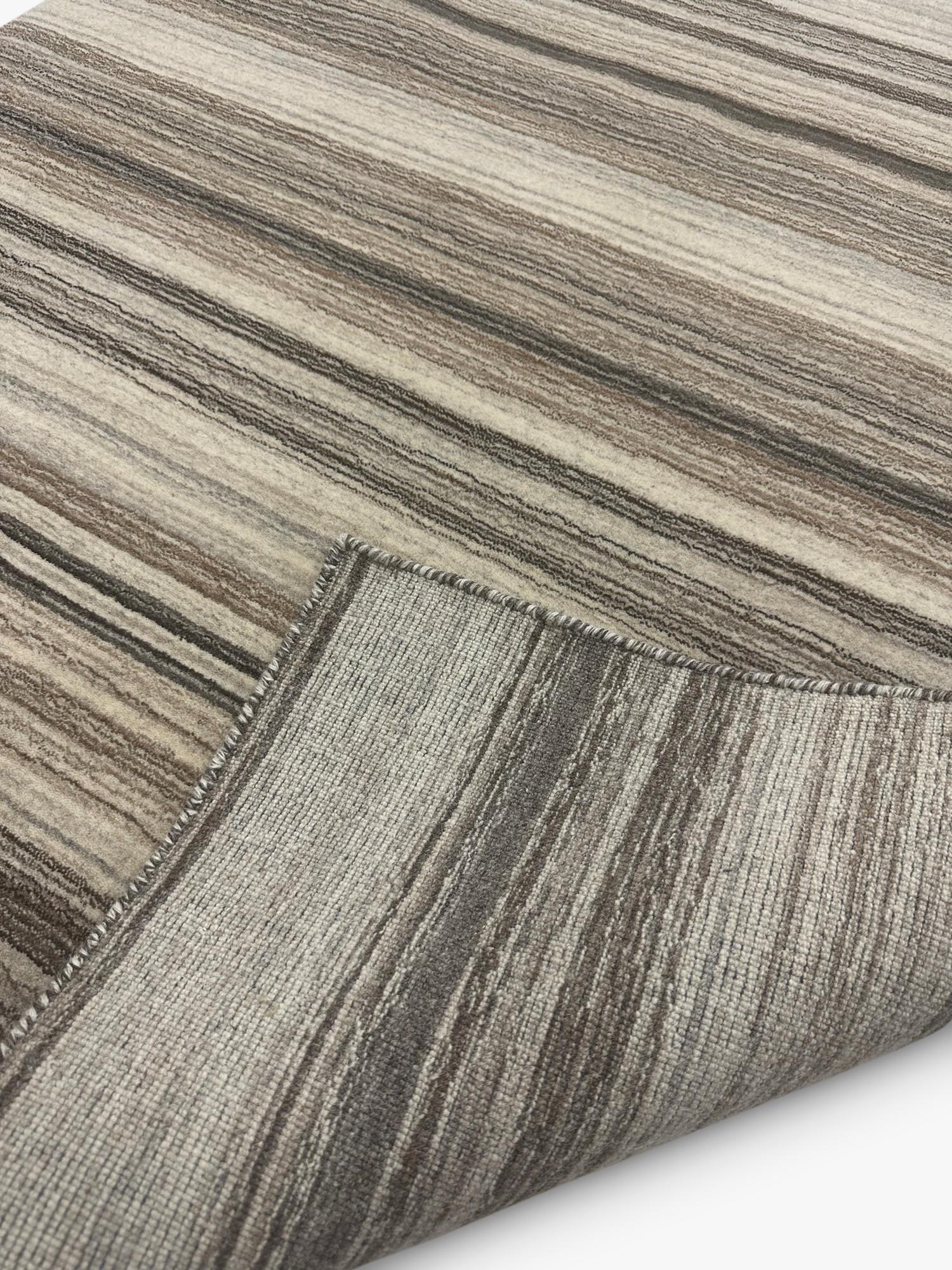 Gooch Luxury spice chilli stripe wool rug (British brand)