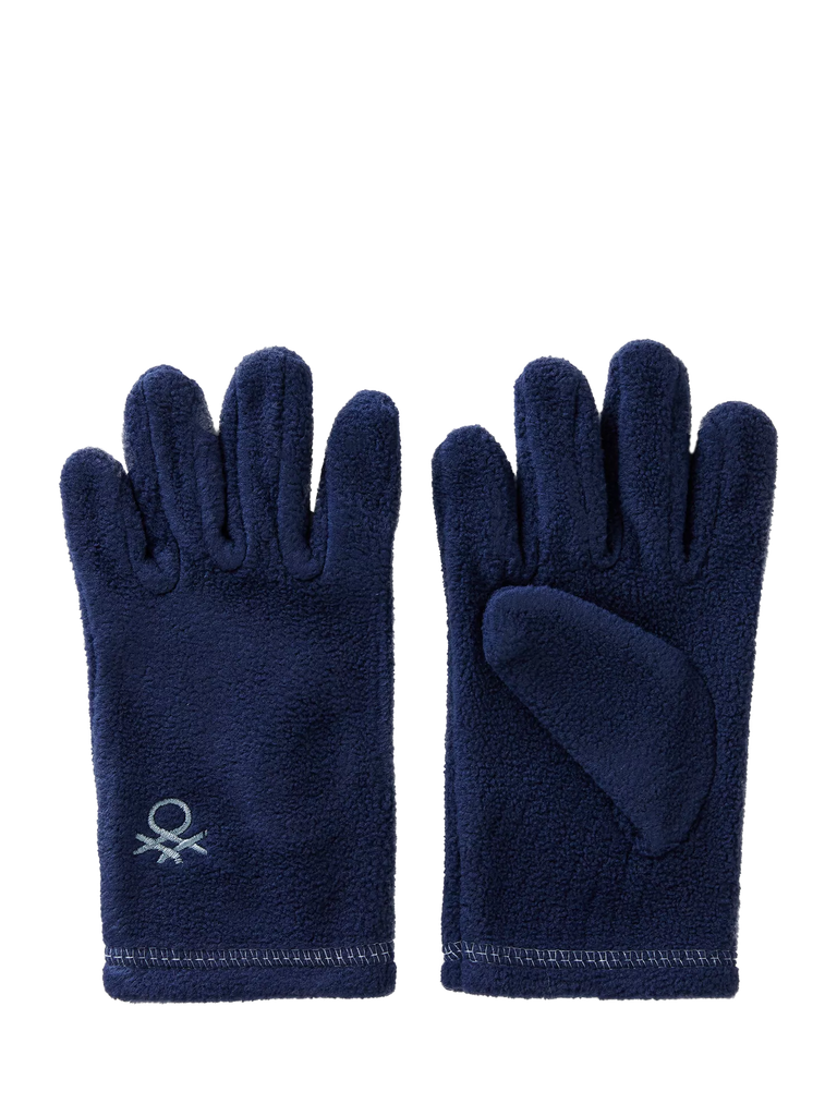 Benetton Kids' Fleece Gloves, Night Blue