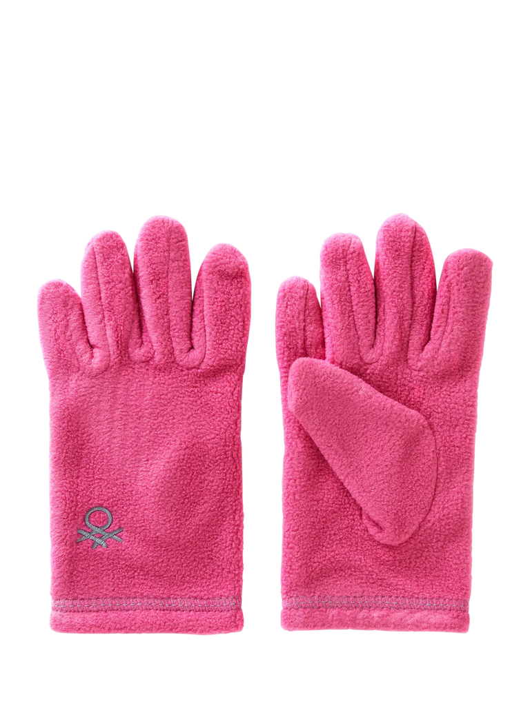 Benetton Kids' Fleece Gloves, Cyclamen