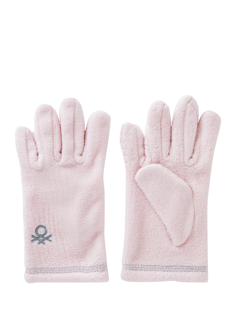 Benetton Kids' Fleece Gloves, Pastel Pink