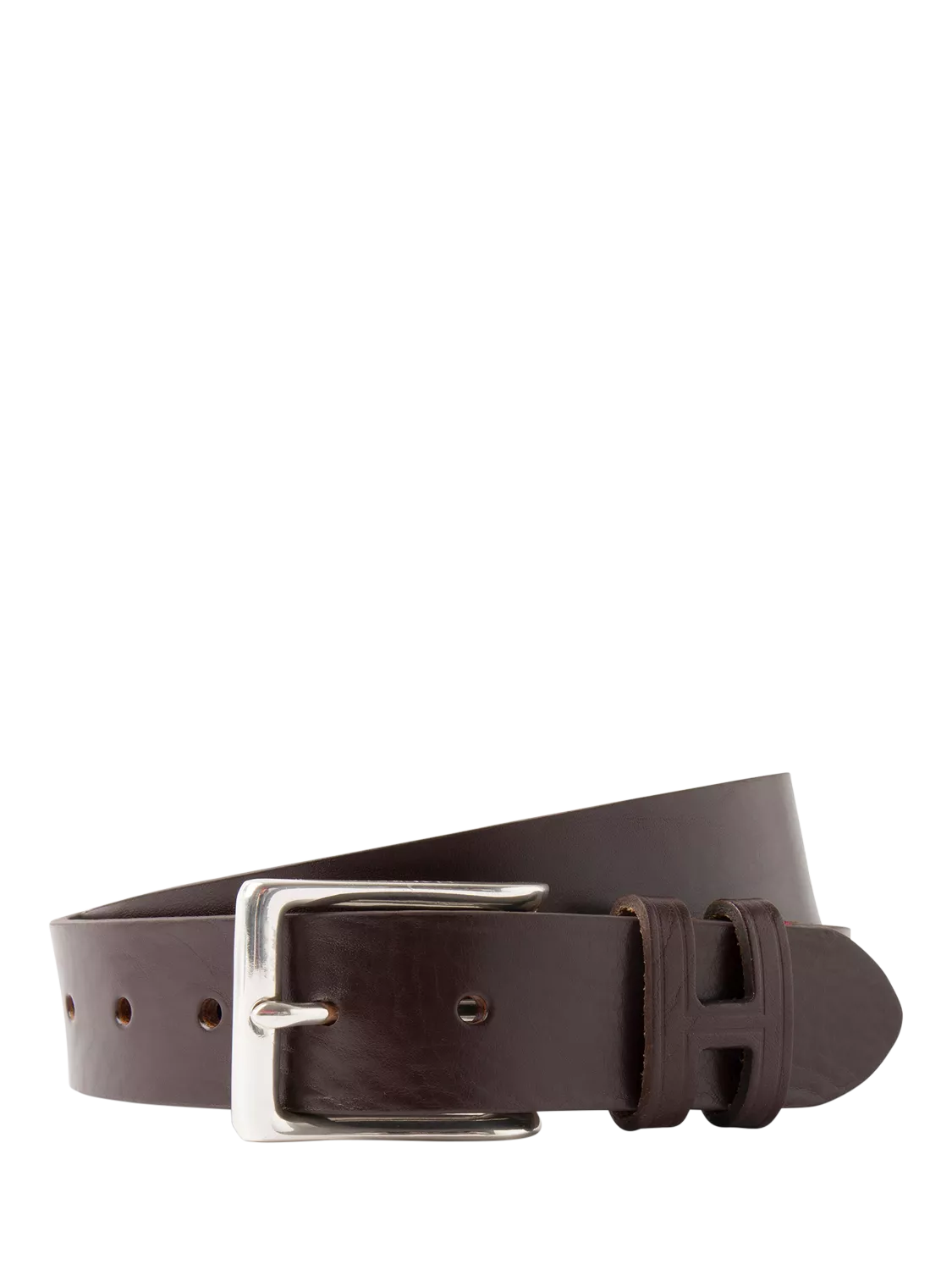 Hackett London Leather Monogram Belt