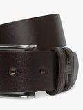 Hackett London leather belt with H monogram buckle (British brand)