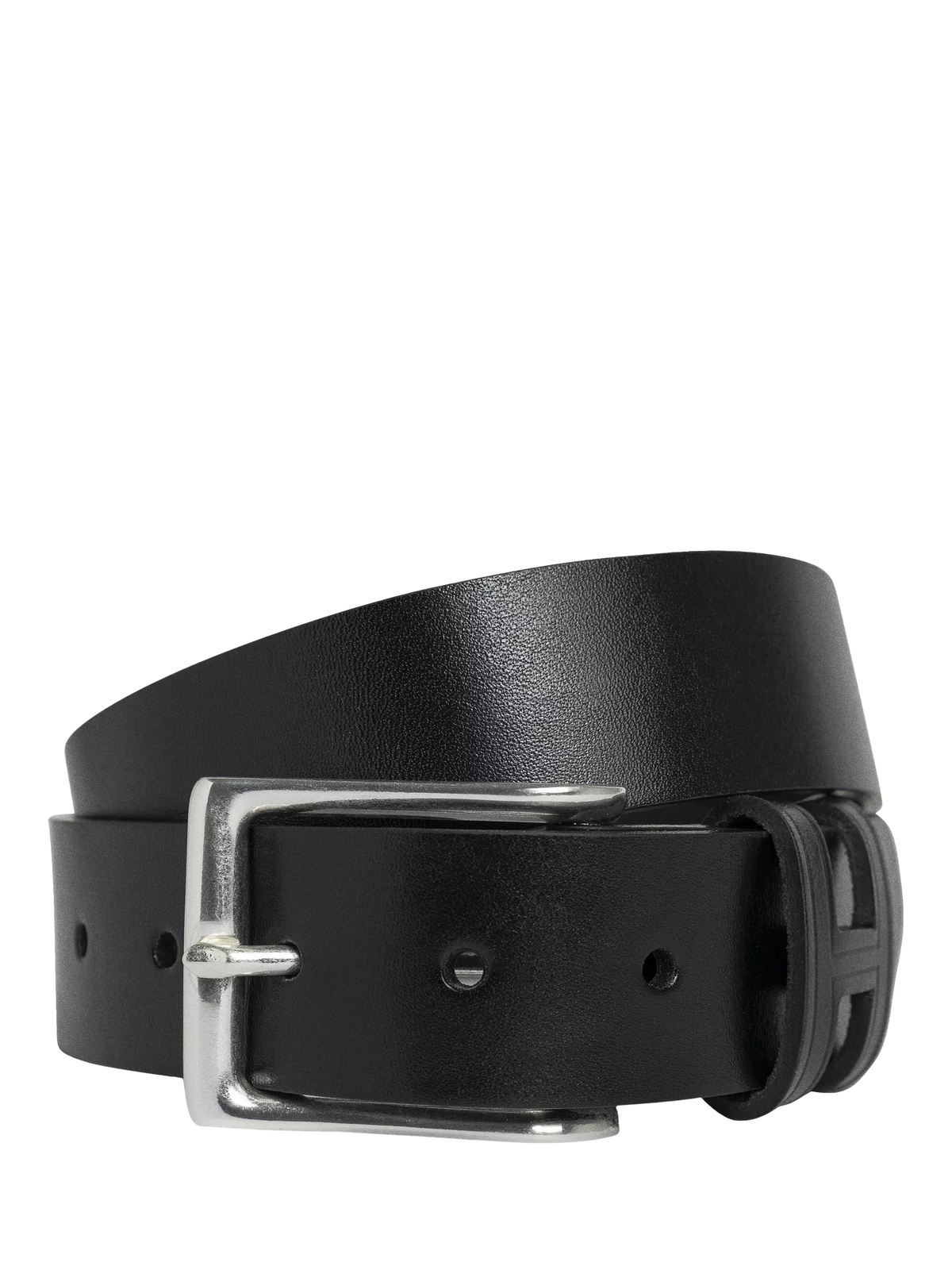 Hackett London leather belt with H monogram buckle (British brand)