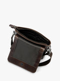 Loake Stratford crossbody bag dark brown waxy leather (British brand)