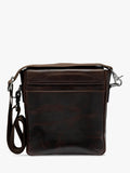 Loake Stratford crossbody bag dark brown waxy leather (British brand)