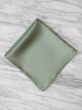 Rewritten Satin Pocket Square, Sage Green, One Size