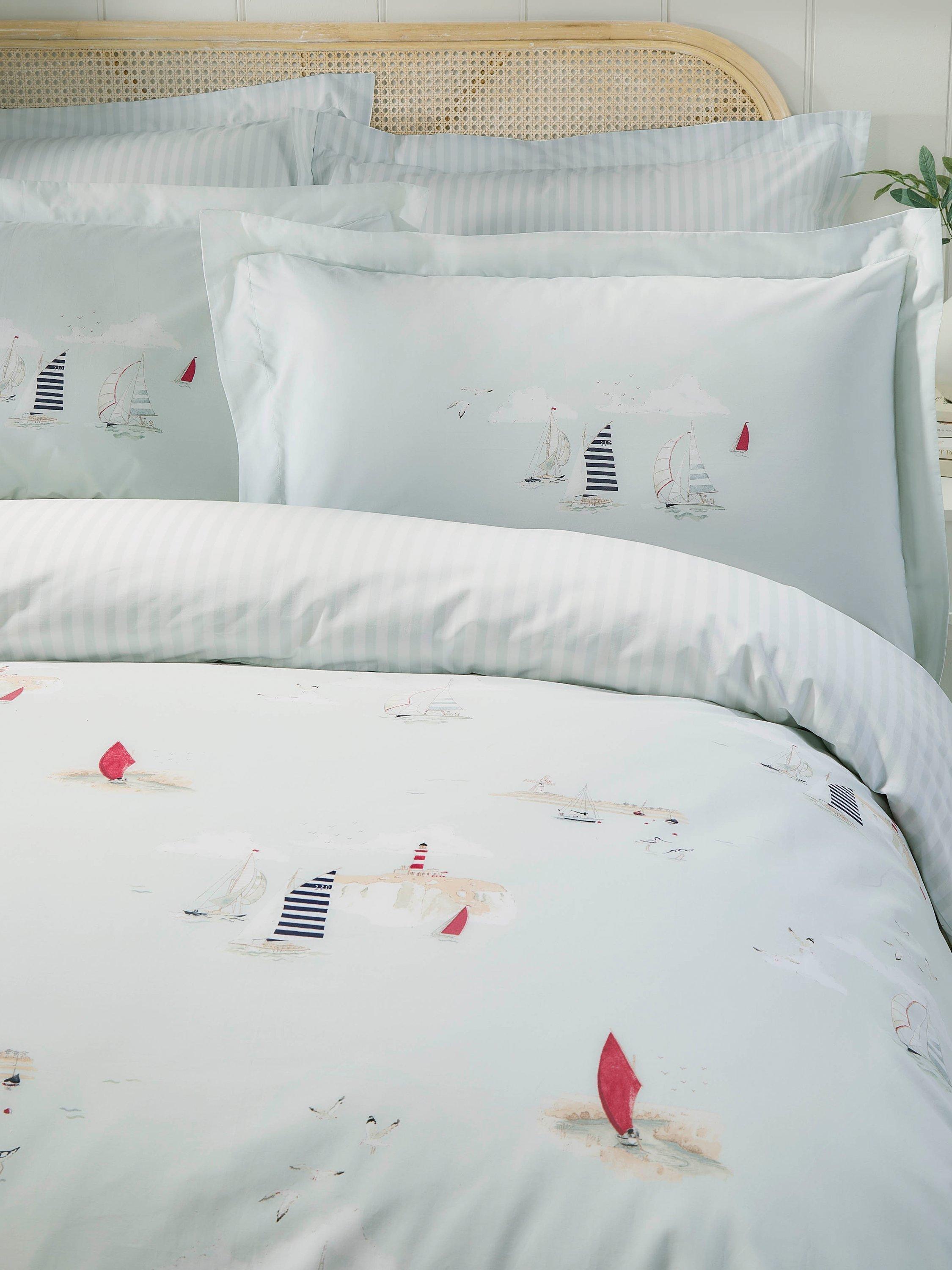Sophie Allport Coastal Boats duvet cover set super king - British product