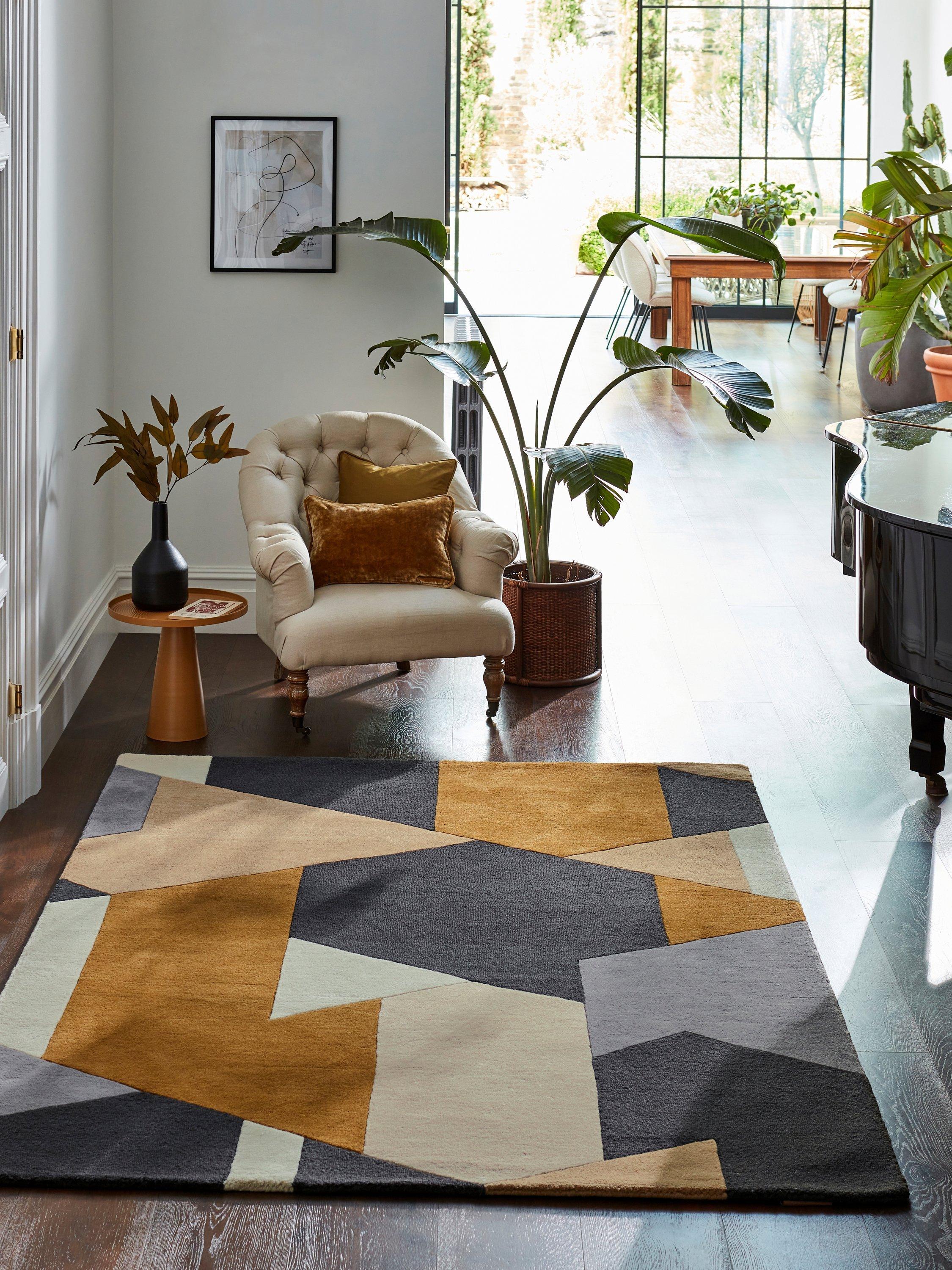 Harlequin Bodega geometrischer Teppich aus reiner Wolle, mehrfarbig (britische Marke)