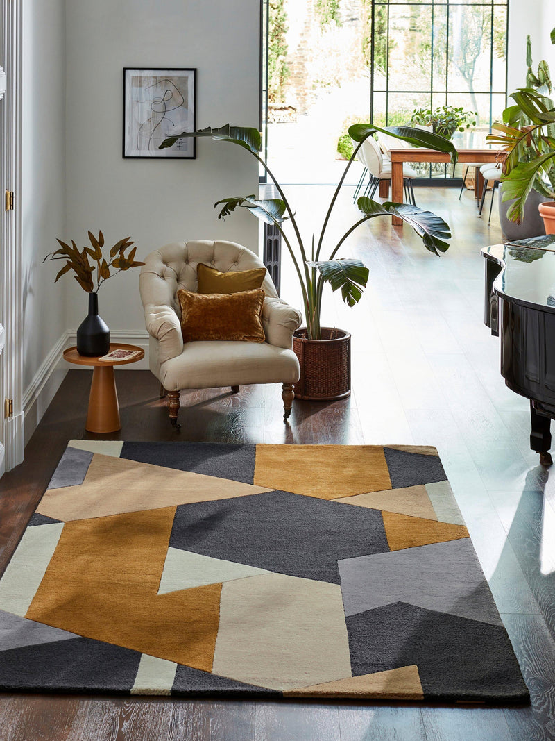 Harlequin Bodega geometrischer Teppich aus reiner Wolle, mehrfarbig (britische Marke)
