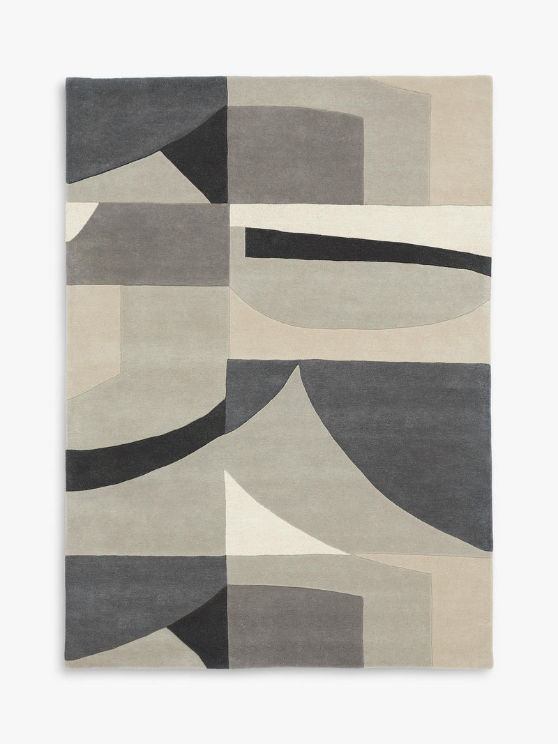 Harlequin geometric pure wool rug in multi colors, UK version