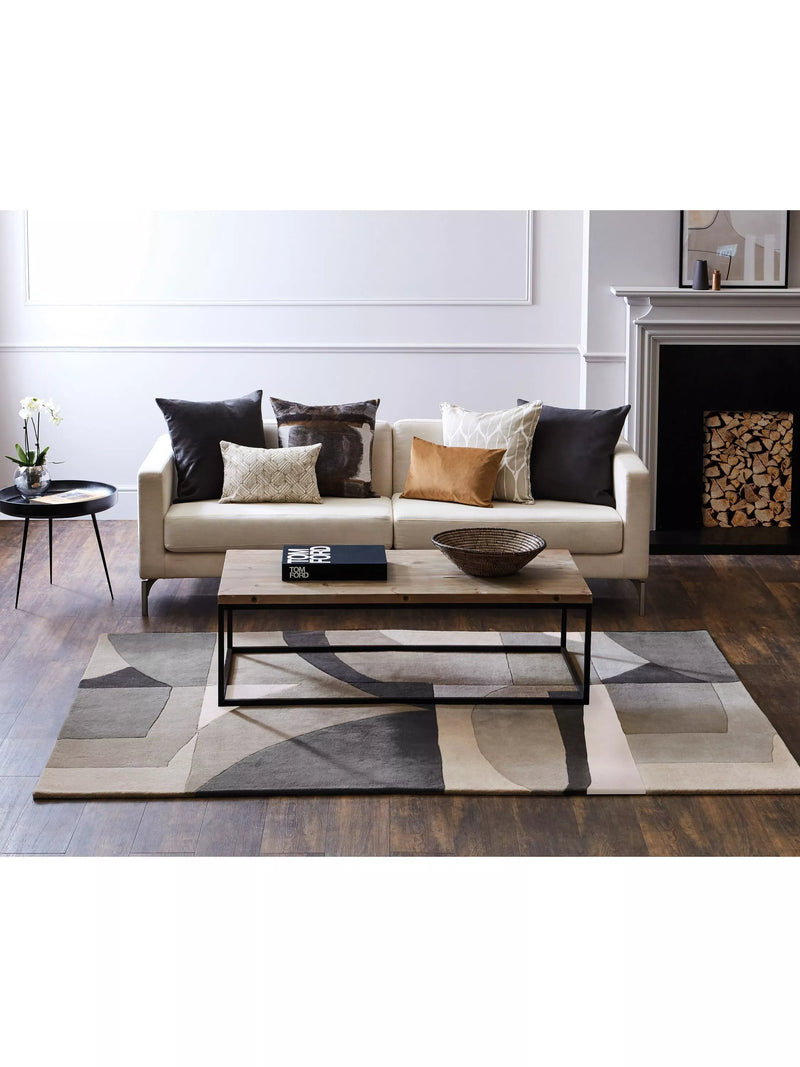 Harlequin geometric pure wool rug in multi colors, UK version