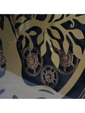 Libra Interiors wall clock with gold tree silhouette 80cm - British product
