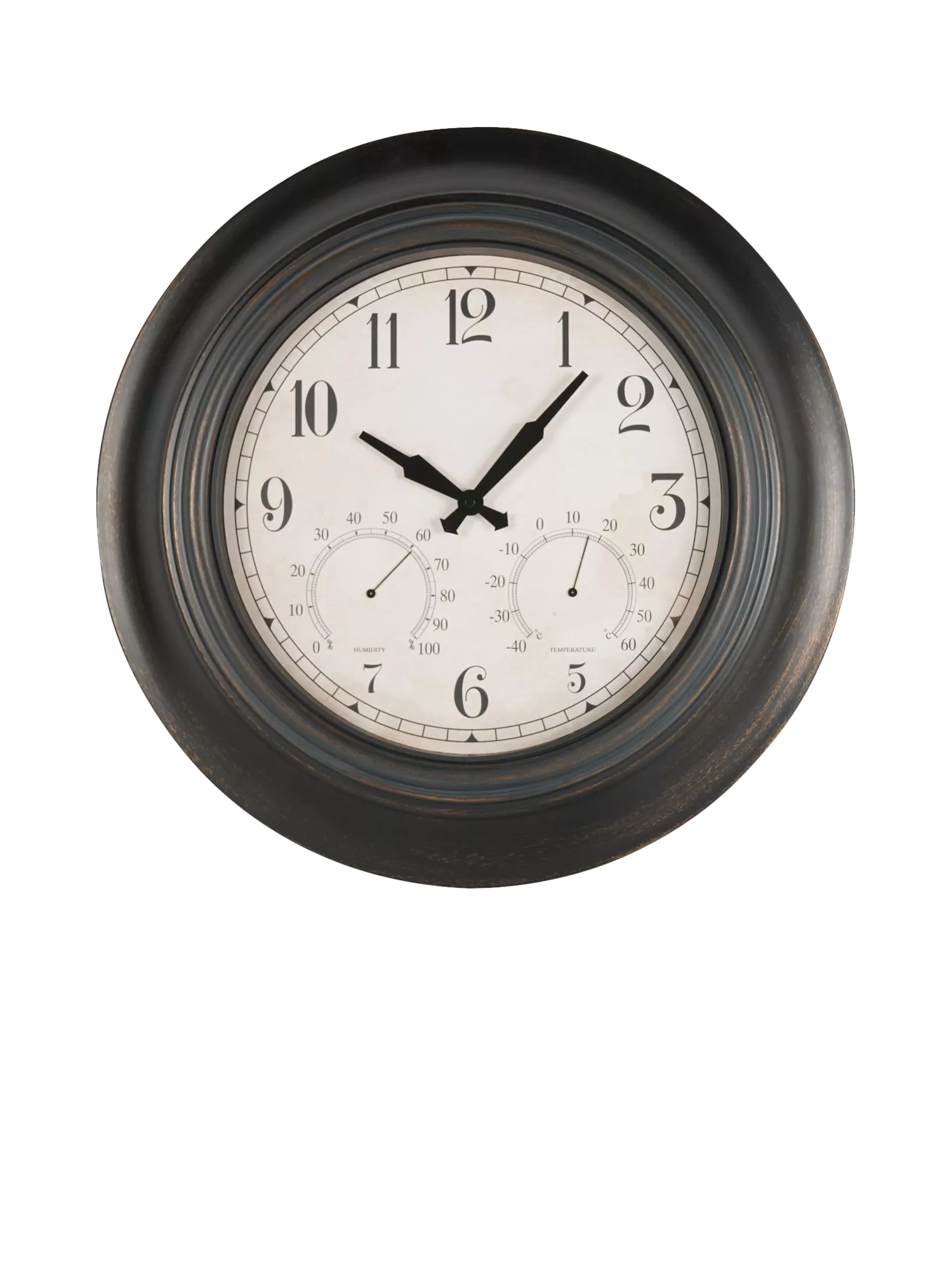 Libra Interiors wall clock with temperature and humidity 53cm - British product