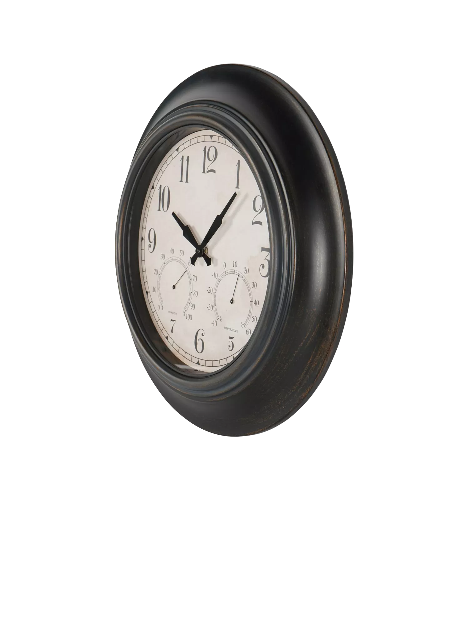 Libra Interiors wall clock with temperature and humidity 53cm - British product
