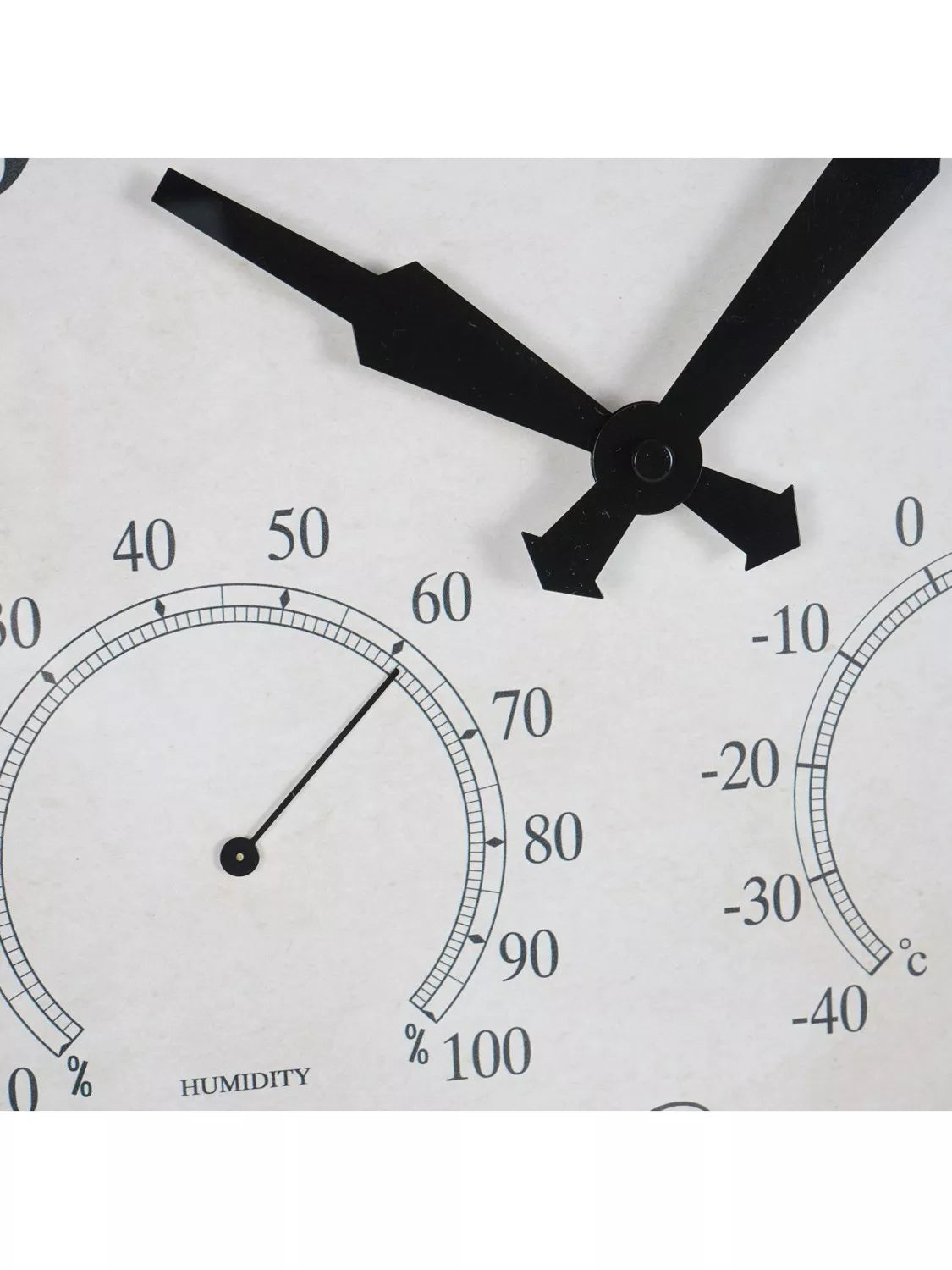 Libra Interiors wall clock with temperature and humidity 53cm - British product