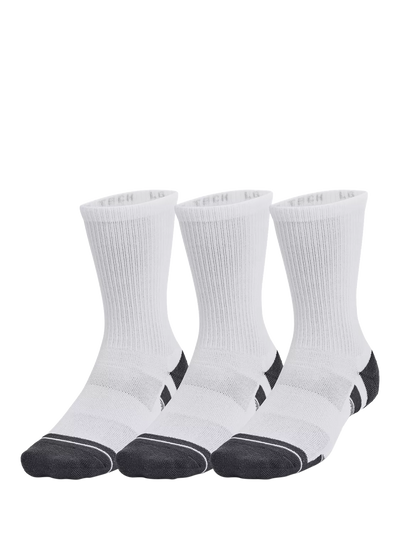 John Lewis Under Armour Performance Men's Trainer Socks, White/Jet Grey (3 Pack)- Buy online at McGrocer