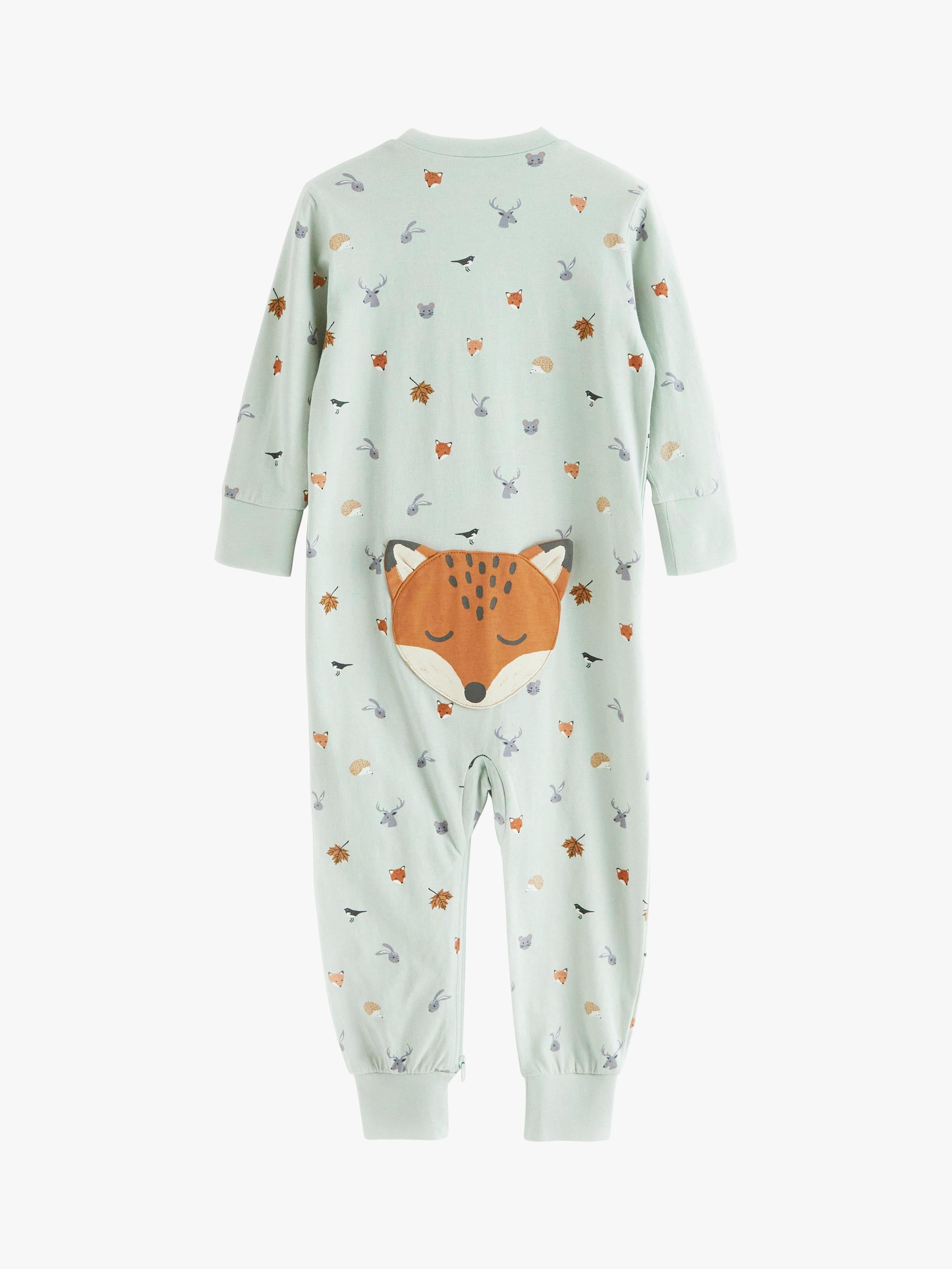 Lindex baby fox sleepsuit Light Aqua , UK version