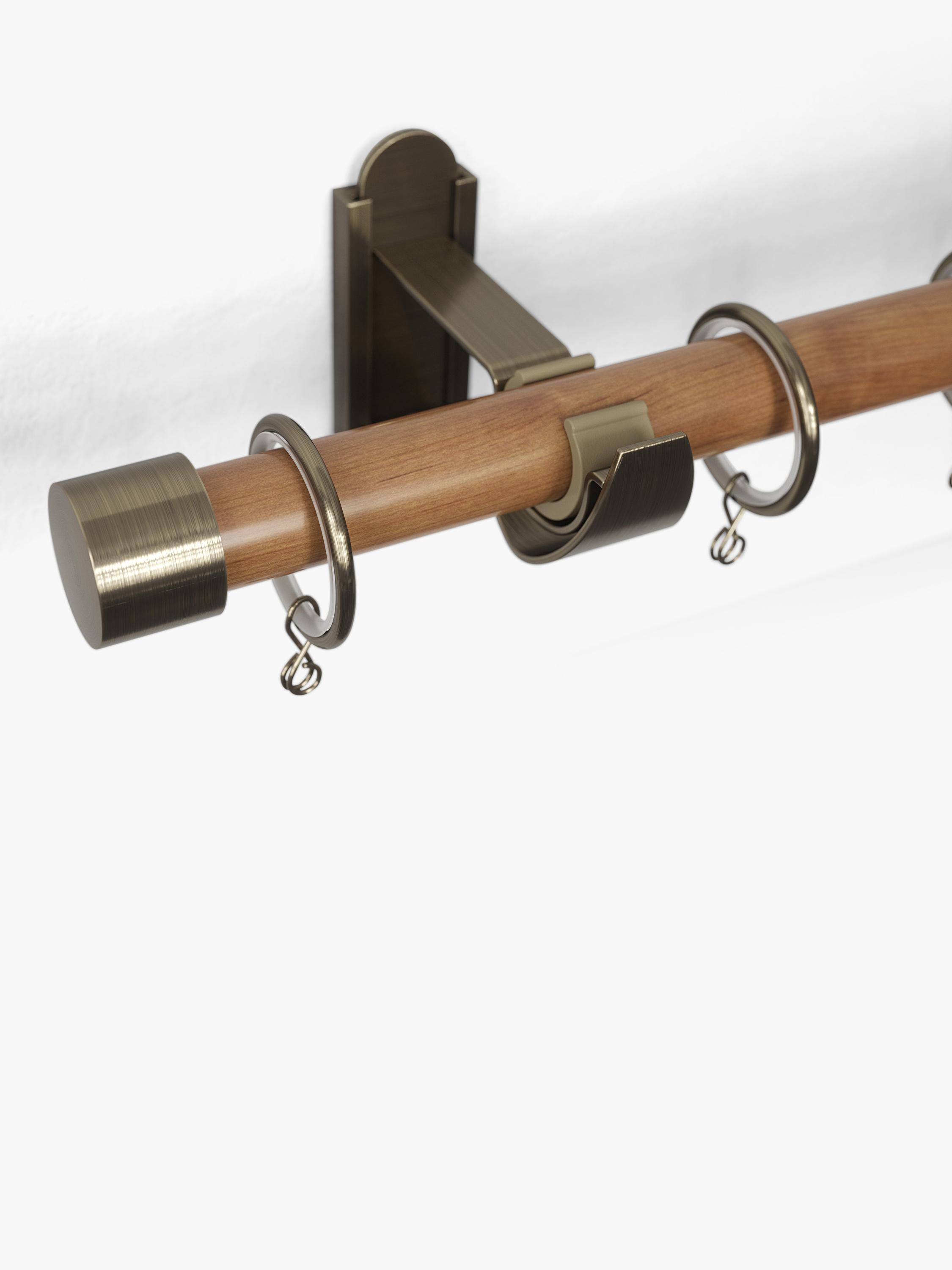 John Lewis Holzvorhangstange 28mm mit Metall-Endstücken - britisches Produkt