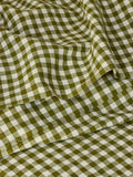 Piglet in Bed Gingham Linen Blend Flat Sheet