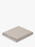 Piglet in Bed gingham linen flat sheet double - British product