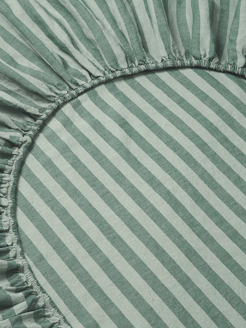 Piglet in Bed Pembroke Stripe fitted sheet, imported from the UK