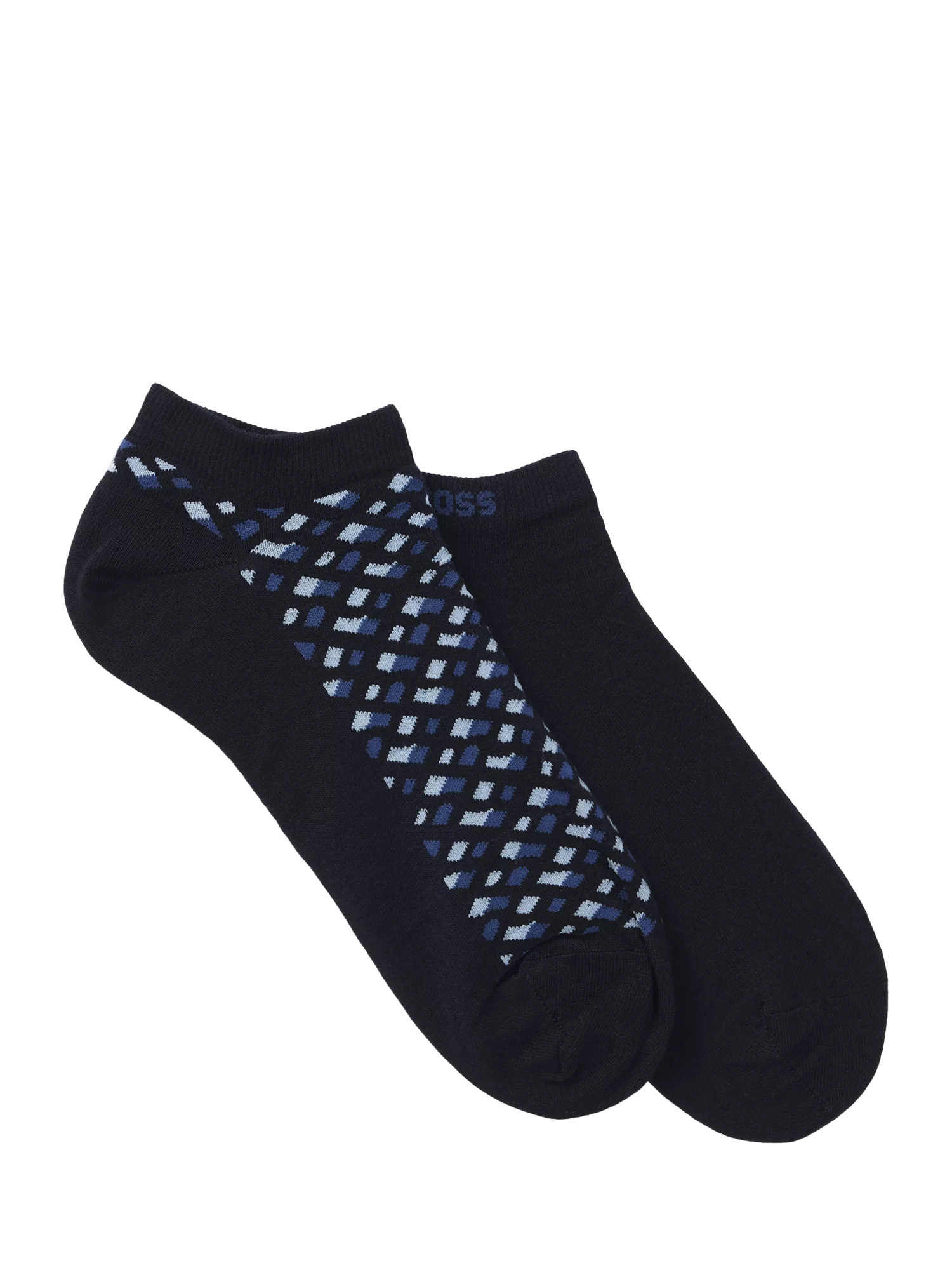 BOSS Sneaker-Socken, 2er-Pack, Marineblau, Multi, UK-Version