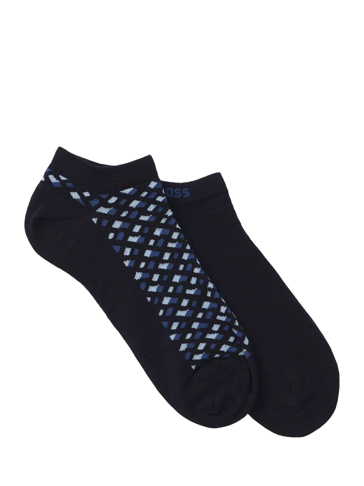 BOSS Sneaker-Socken, 2er-Pack, Marineblau, Multi, UK-Version