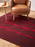 Gooch Luxury Hand Knotted Afghan Elephant Rug, Red
