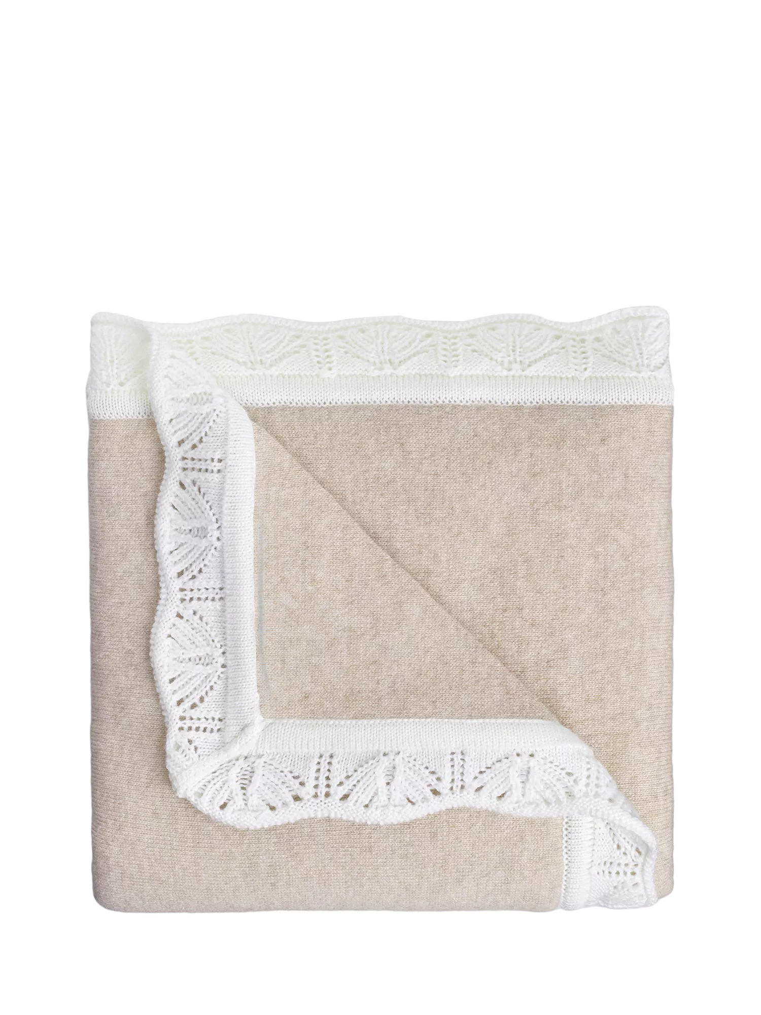 Trotters Baby Frill Trim Cashmere Blanket