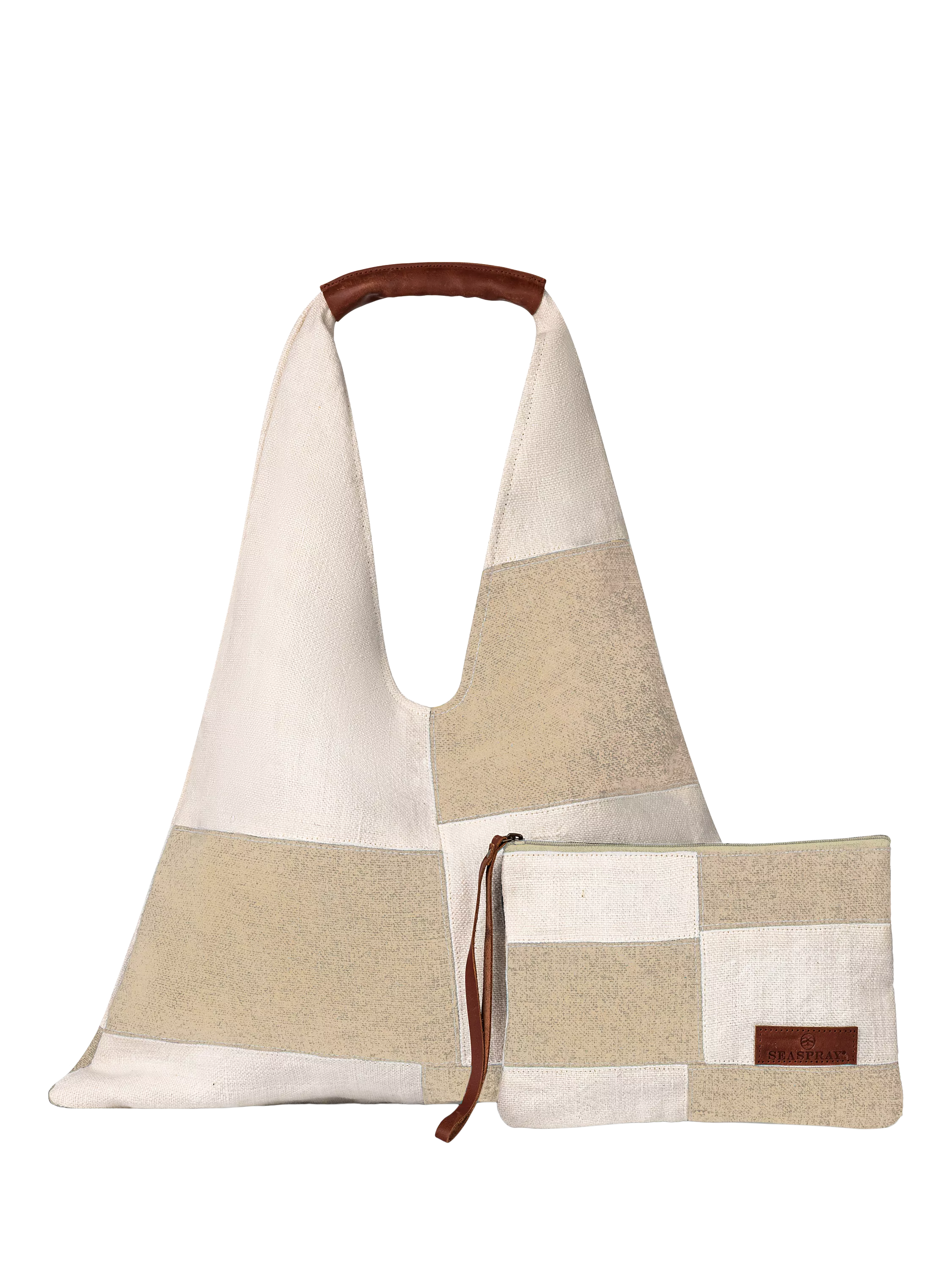 Seaspray Patchwork Beach Bag and Purse Set