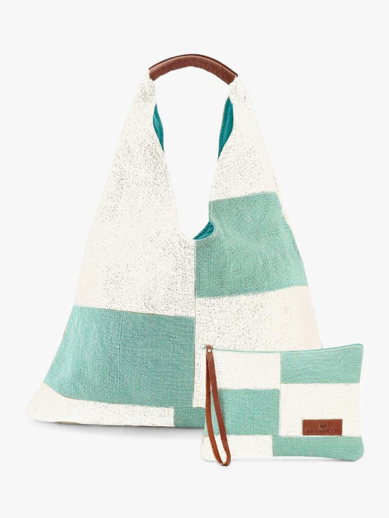 Seaspray patchwork beach bag and purse set, UK version
